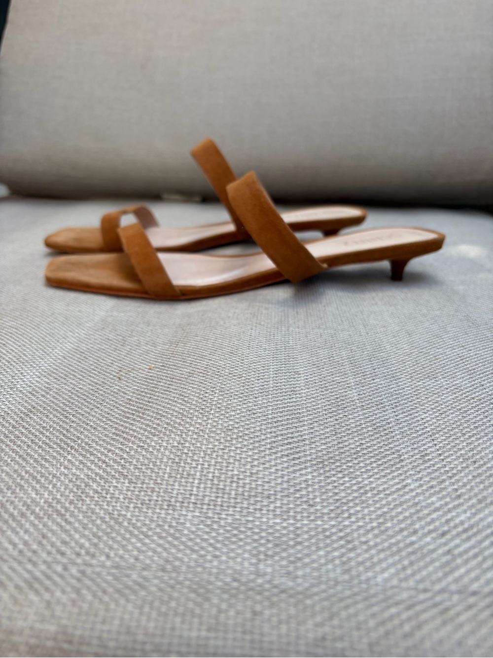 Shutz  Suede Kitten Heel Slide.